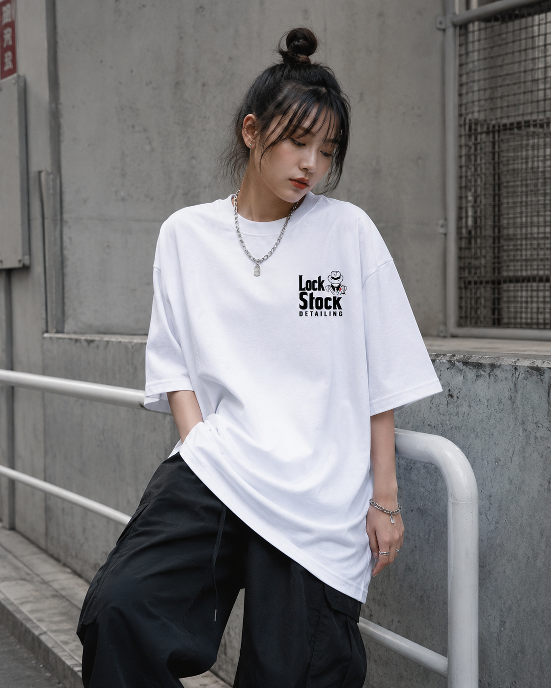 lock stock logo tee